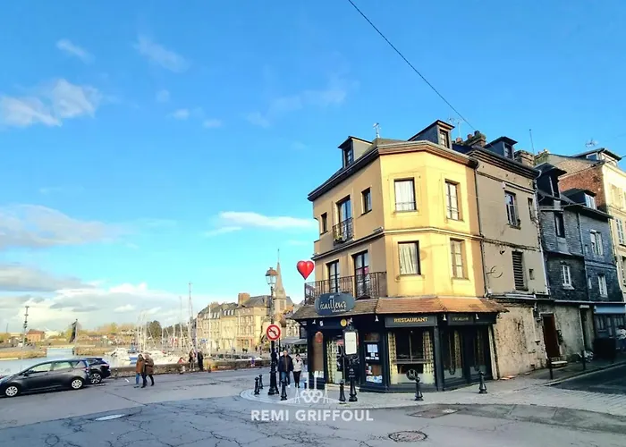 公寓 Le Carre - On The Port Of - Incredible View 2 P 翁弗勒尔